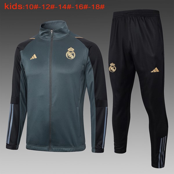 Kinder Trainingsanzug Real Madrid 2024-25 Grau